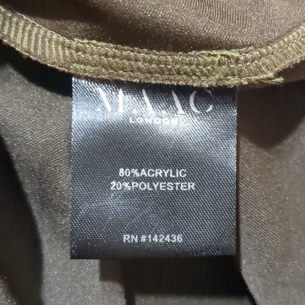MAAC London Dress Fit & Flare Sleeveless Faux Fur Top Suede Feel Bottom Size L - Picture 10 of 10